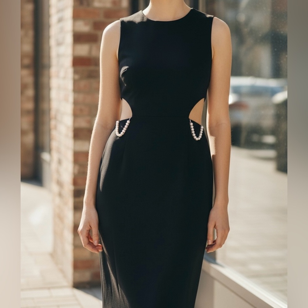 CUSHNIE ET OCHS
Pearl Embellished Cutout Dress